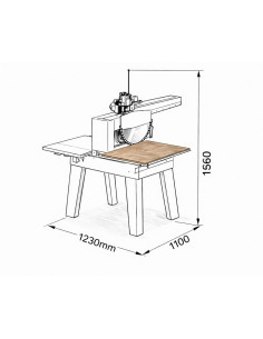 Scie radiale monophasée Holzprofi RAS090