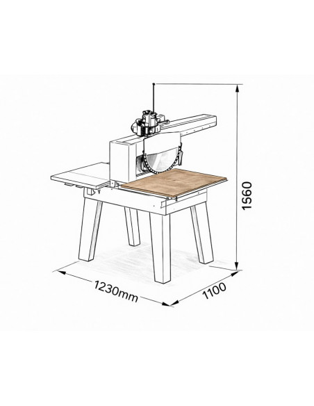 Scie radiale monophasée Holzprofi RAS090