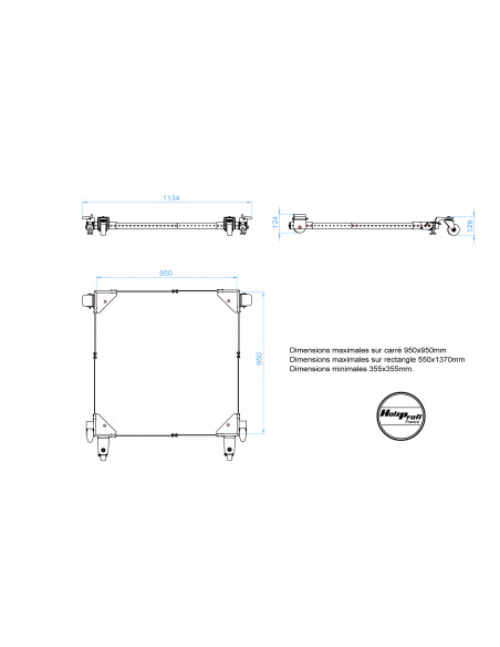 Kit universel de déplacement machine ≤ 320 kg | Atelier pro