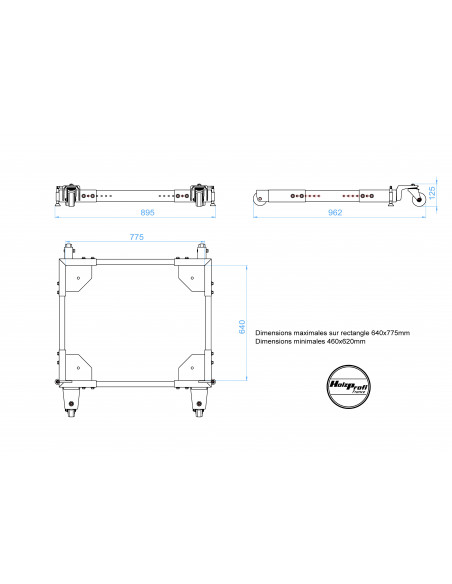 Kit universel de déplacement machine ≤ 540 kg | Charge lourde