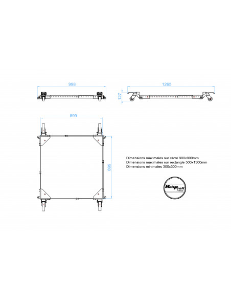 Kit omnidirectionnel de déplacement machine ≤ 220 kg | Atelier