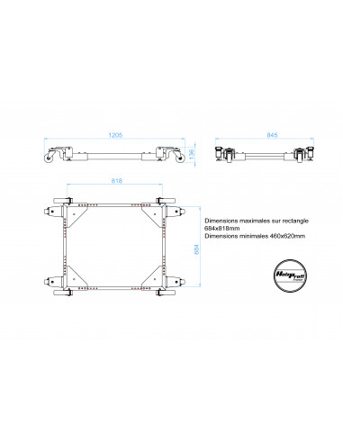 Kit omnidirectionnel de déplacement machine ≤ 400 kg | Atelier