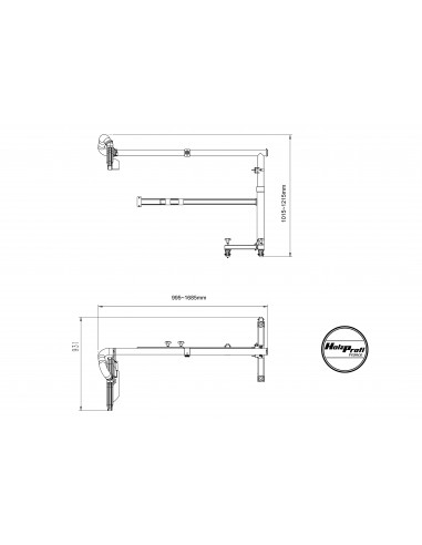 SAF-POTENCE – Potence universelle d’aspiration Ø80 mm
