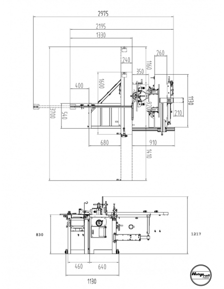 Combinée bois COMB250-SPIRAL-MONO | 5 opérations monophasée