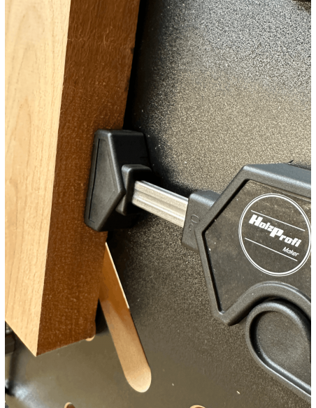 Ensemble de 2 sauterelles à serrage horizontal pour table MFT – Ø 20 mm – Serrage par vis étoile