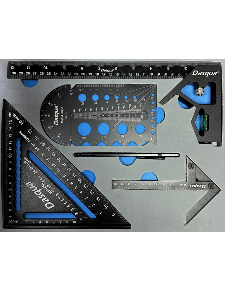 Set 5 outils de mesure professionnels – Équerres, jauge et traçage