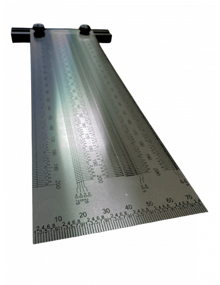 Règle à tracer de précision 200 mm – Traçage précis 0,25 mm inox