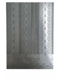 Règle à tracer de précision 200 mm – Traçage précis 0,25 mm inox 2
