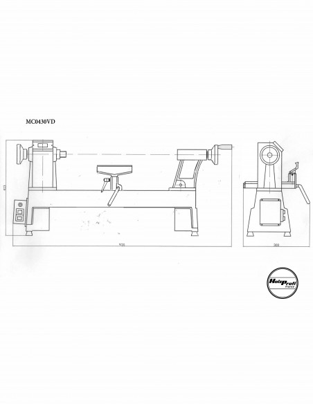 Mini tour à bois d’atelier MC0430VD – Compact, précis et performant