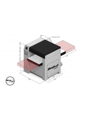 Raboteuse 630 mm A630M | Arbre hélicoïdal – 7,5 kW