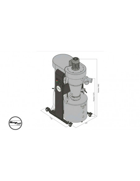 Aspirateur double filtration AC200M | 2 080 m3/h