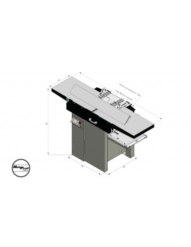 Dégau-rabot 410 mm monophasée | Arbre hélicoïdal