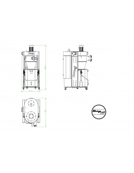 Aspirateur mobile à filtration cyclonique R400M TRI Holzprofi Master