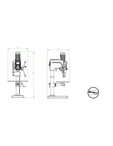 Perceuse d’établi PC4117E 25 mm | Variateur & touchscreen