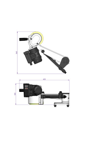 Entraîneur à bois 2 rouleaux pour scie à ruban – 230 V – VSHP-AF02