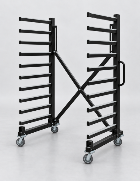 PROMO - Chariot de séchage extensible 760 mm – 10 étagères – CHS-760