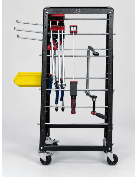 Rack à serre-joints mobile | Rangement atelier – 100 kg