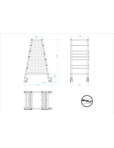 Rack à serre-joints mobile | Rangement atelier – 100 kg
