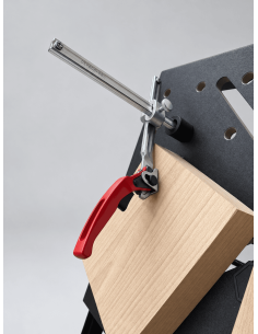 Serre-joint d’établi pour table MFT – Maintien puissant, rapide et sécurisé sur perforations Ø20 mm